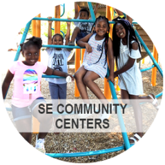 SE Community Centers - Photo: Children playing on a jungle gym